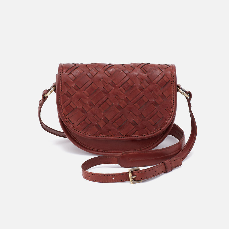 Kiva Small Crossbody In Washed Leather - Chestnut