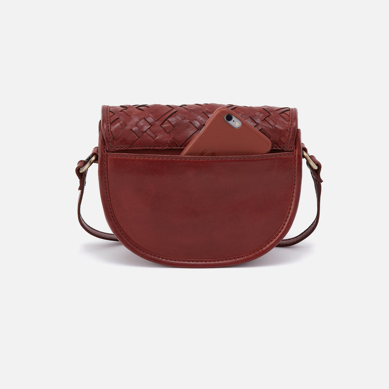 Kiva Small Crossbody In Washed Leather - Chestnut