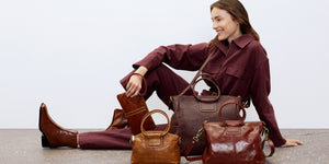 Shop the Sheila Large Satchel and other sizes in Polished Leather
