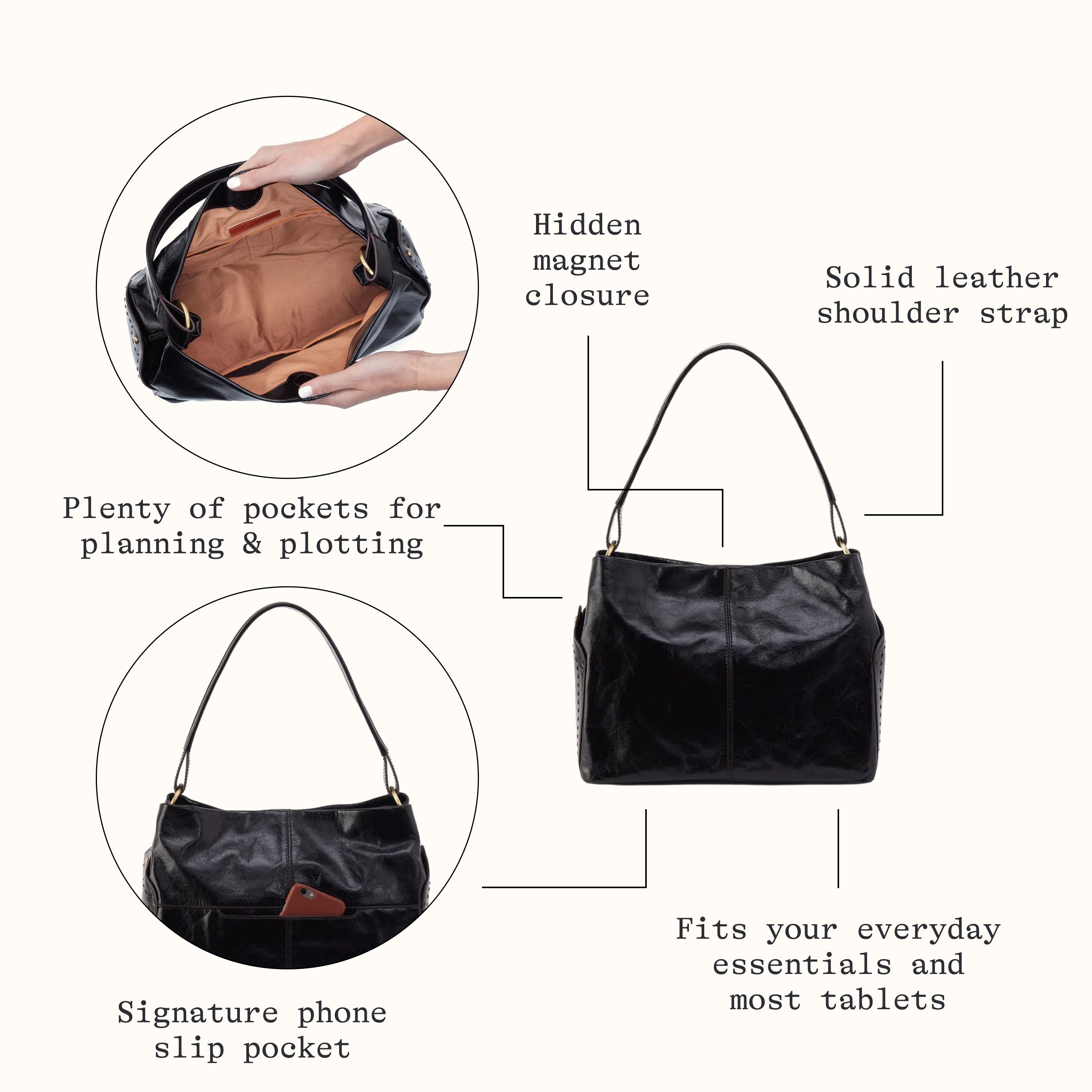 Seneca Shoulder Bag In Polished Leather - Olive Veil – HOBO