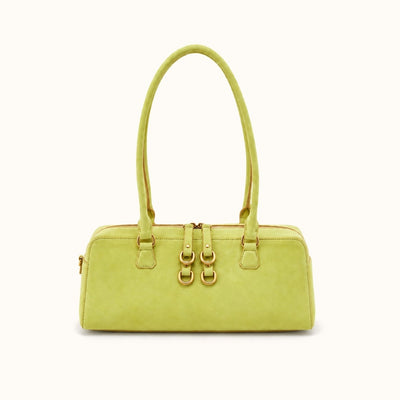 Sadie Satchel in Suede Leather - Limelight