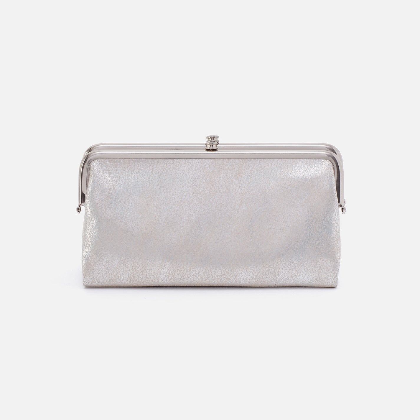 COACH Zoe Medium Patent Leather Hobo Purse Handbag Gray Silver Tone Accent