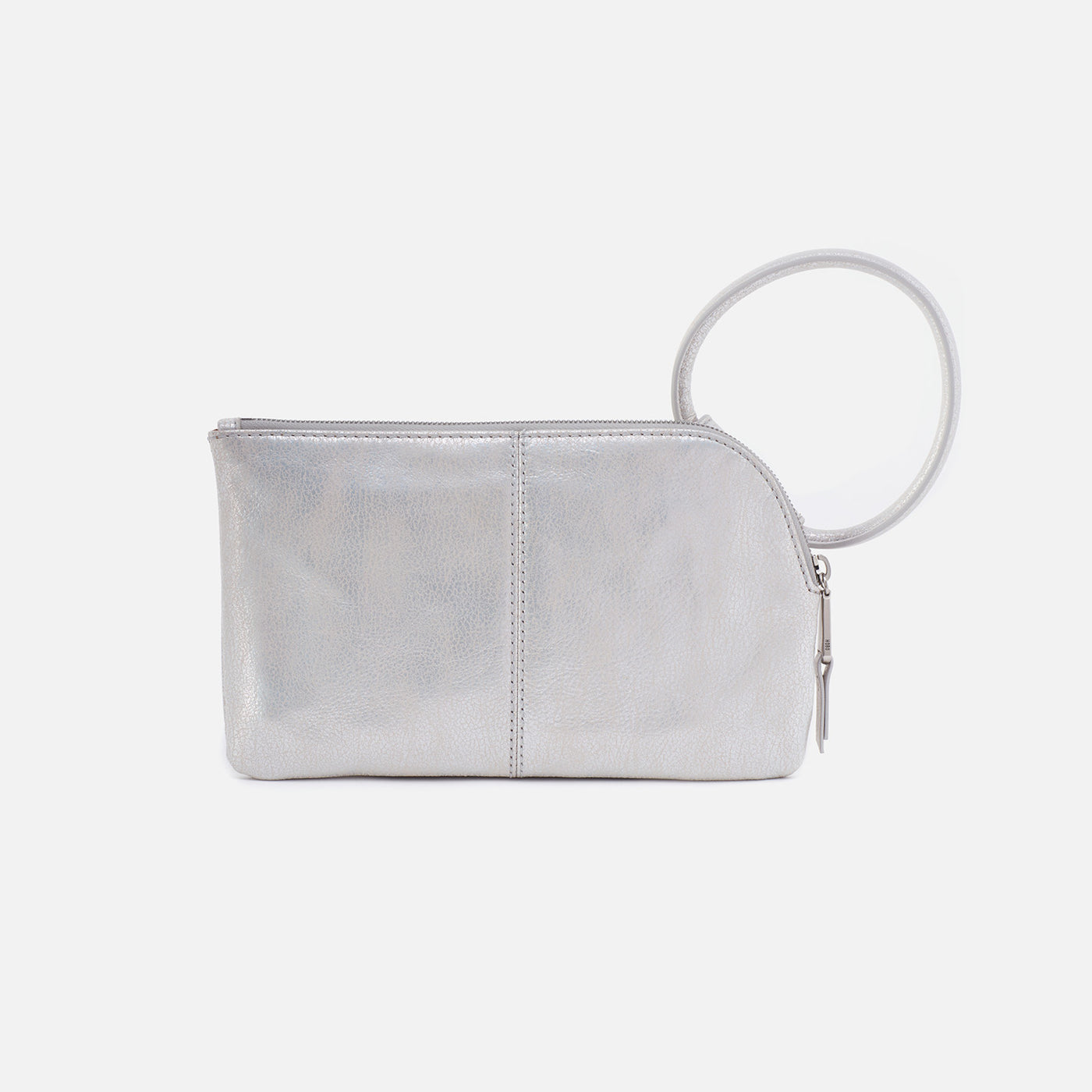 Sable Wristlet in Metallic Leather - Silver