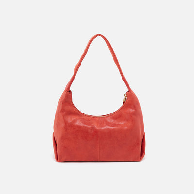 Astrid Shoulder Bag in Buffed Leather - Chili