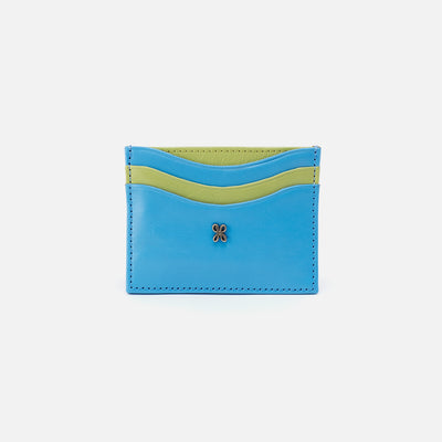 Max Card Case in Polished Leather - Tranquil Blue