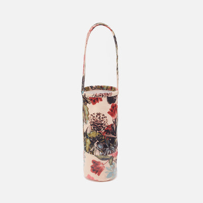 Canvas Wine Tote in Cotton Canvas - Botanical Floral Canvas