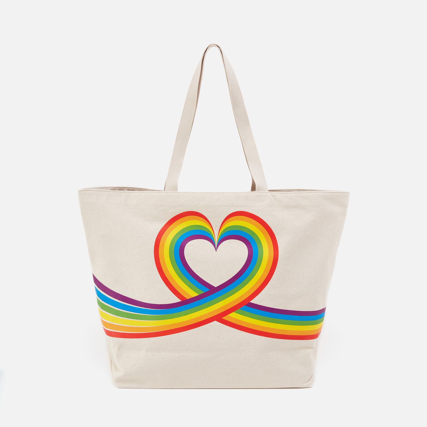Love 4 All Tote in Cotton Canvas Rainbow Pride HOBO