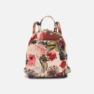 Juno Mini Backpack in Cotton Canvas - Botanical Floral
