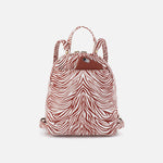 Juno Mini Backpack in Cotton Canvas - Ginger Zebra