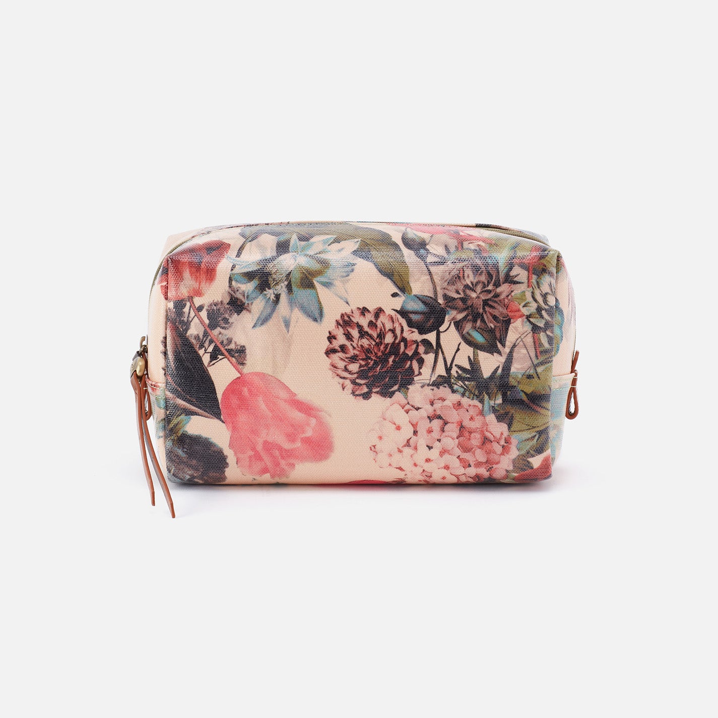 Cosmetic Bag Small Pouch Pencil Case Black with Pink Flowers Floral Pr