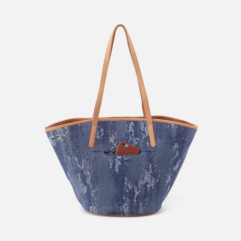 Ellison Tote in Mixed Media - Indigo