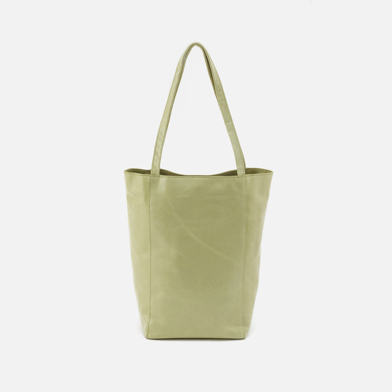 The Giving Tote in Polished Leather - Seamist