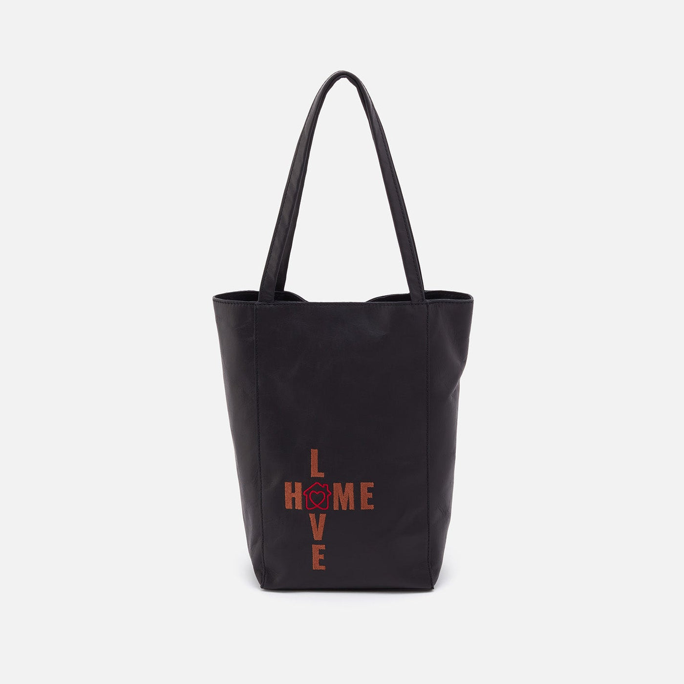 The Giving Tote in Matte Leather - Black