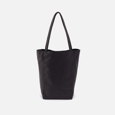 The Giving Tote in Matte Leather - Black