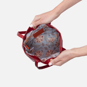 The Giving Tote in Matte Leather - Garnet