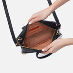 Sheila Small Mini Satchel in Hair-On Leather - Cow Print Black and Brown