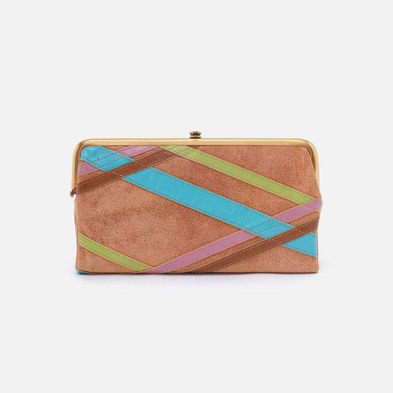 Lauren Clutch-Wallet in Mixed Leathers - Tan