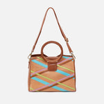 Heidi Satchel in Mixed Leathers - Tan