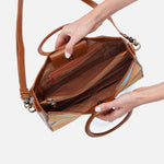 Heidi Satchel in Mixed Leathers - Tan