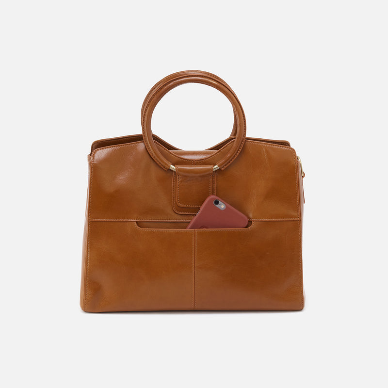 Heidi Satchel in Mixed Leathers - Tan