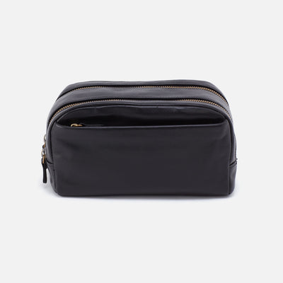 Men's Travel Kit Travel Kit in Silk Napa Leather - Black