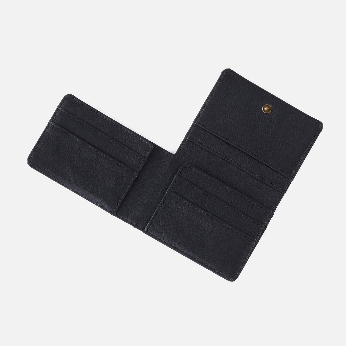 Men's Flap Wallet in Silk Napa Leather - Black