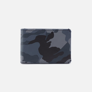 Men's Bifold Wallet in Silk Napa Leather - Blue Camo