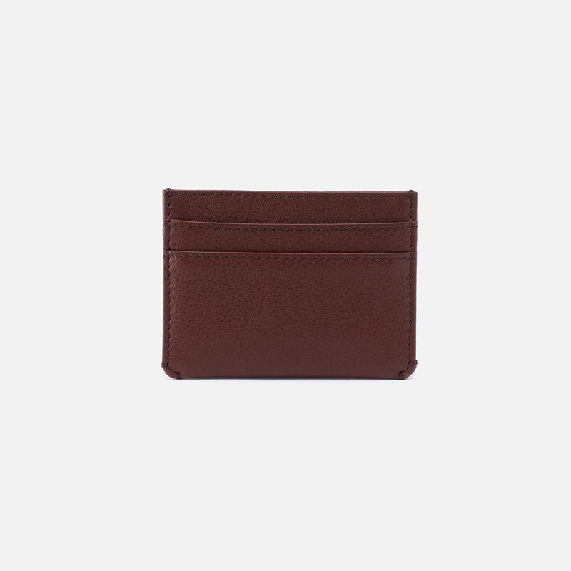 Men's Credit Card Wallet in Silk Napa Leather - Brown