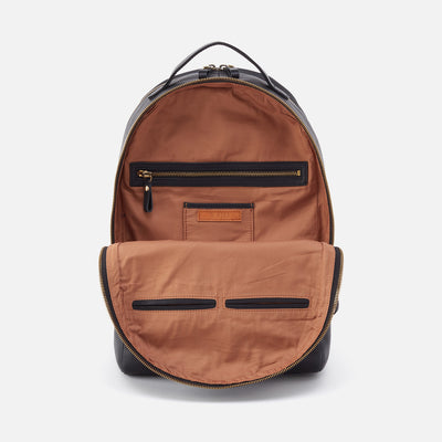 Maddox Backpack in Silk Napa Leather - Black