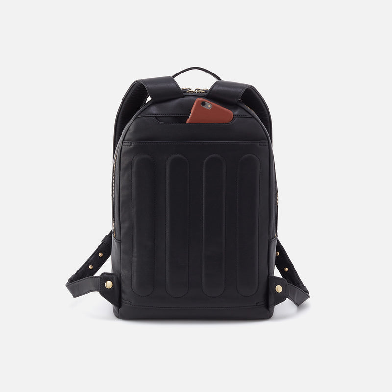 Maddox Backpack in Silk Napa Leather - Black