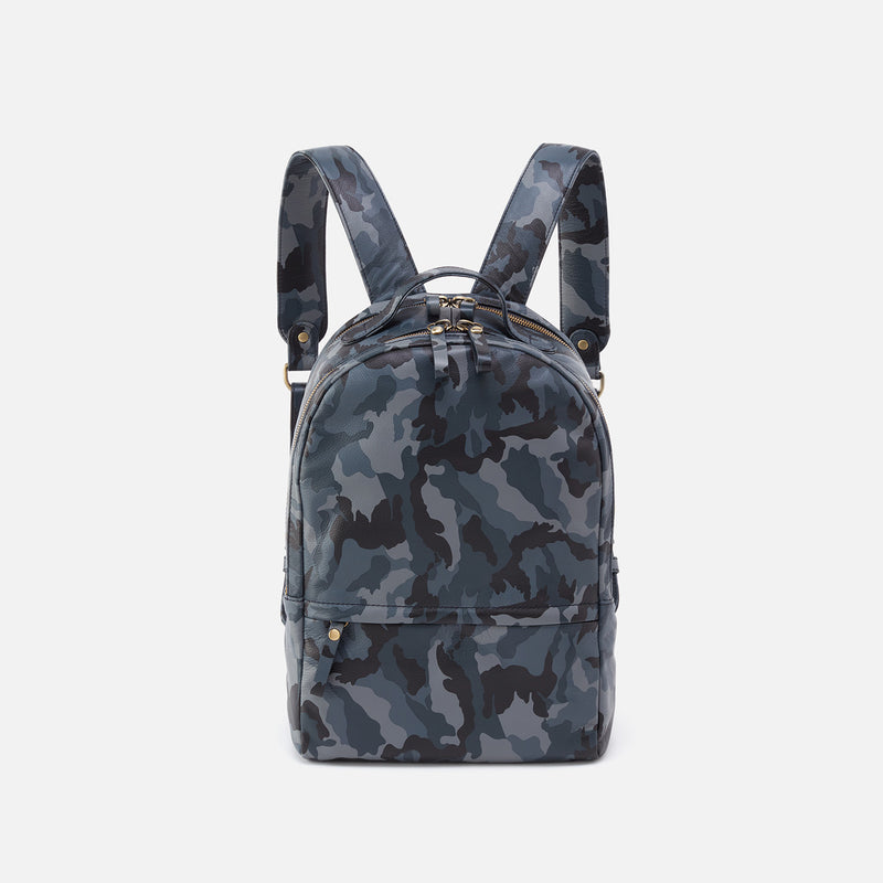 Maddox Backpack in Silk Napa Leather - Blue Camo