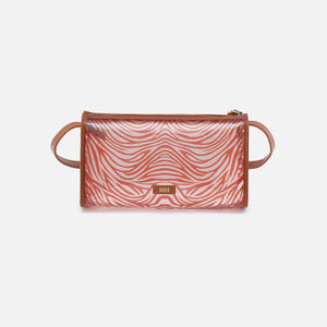 Jewel Clear Crossbody in Clear With Polished Leather Trim - Clear Zebra