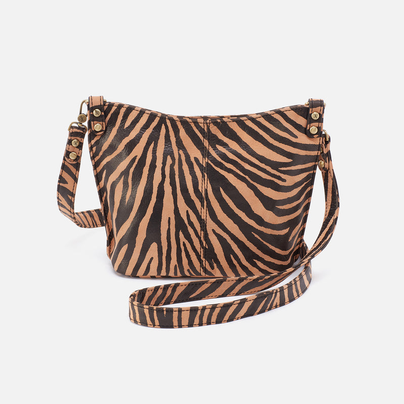 Pier Small Crossbody in Printed Leather - Zebra Stripes