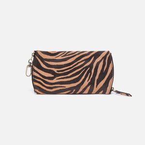 Spark Double Eyeglass Case in Printed Leather - Zebra Stripes