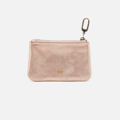 Monogram Pouch in Metallic Soft Leather - C