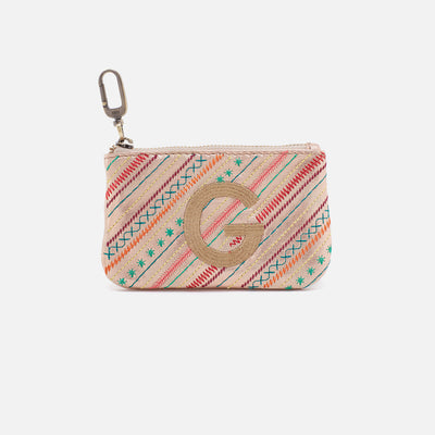Monogram Pouch in Metallic Soft Leather - G