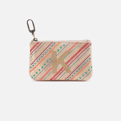 Monogram Pouch in Metallic Soft Leather - K