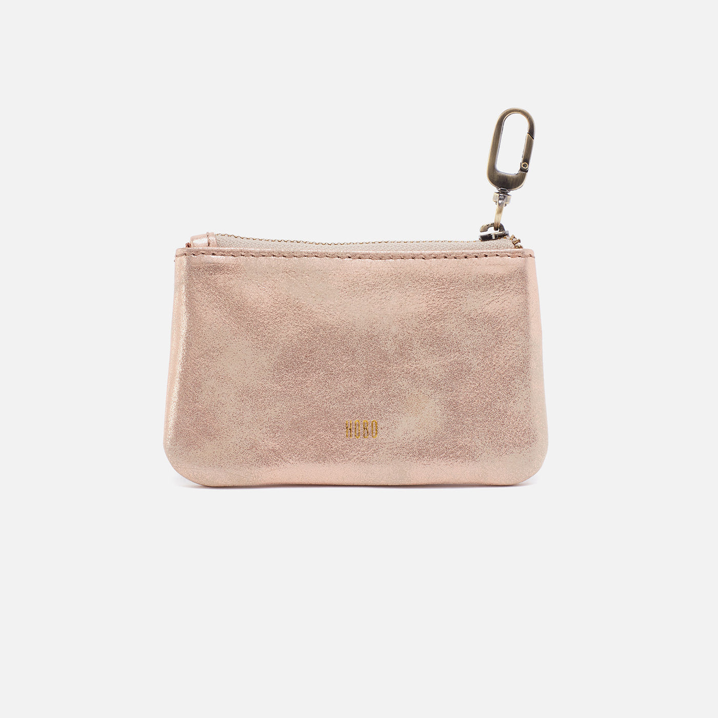 Monogram Pouch in Metallic Soft Leather - K