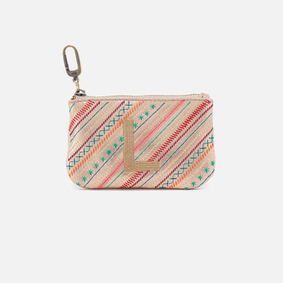 Monogram Pouch in Metallic Soft Leather - L