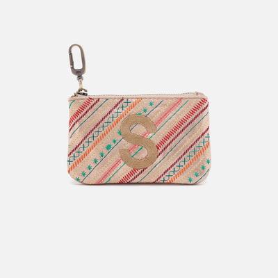 Monogram Pouch in Metallic Soft Leather - S