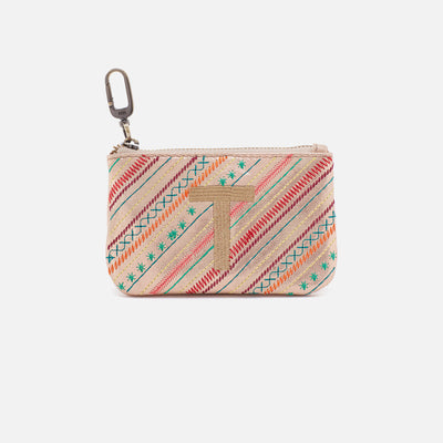 Monogram Pouch in Metallic Soft Leather - T