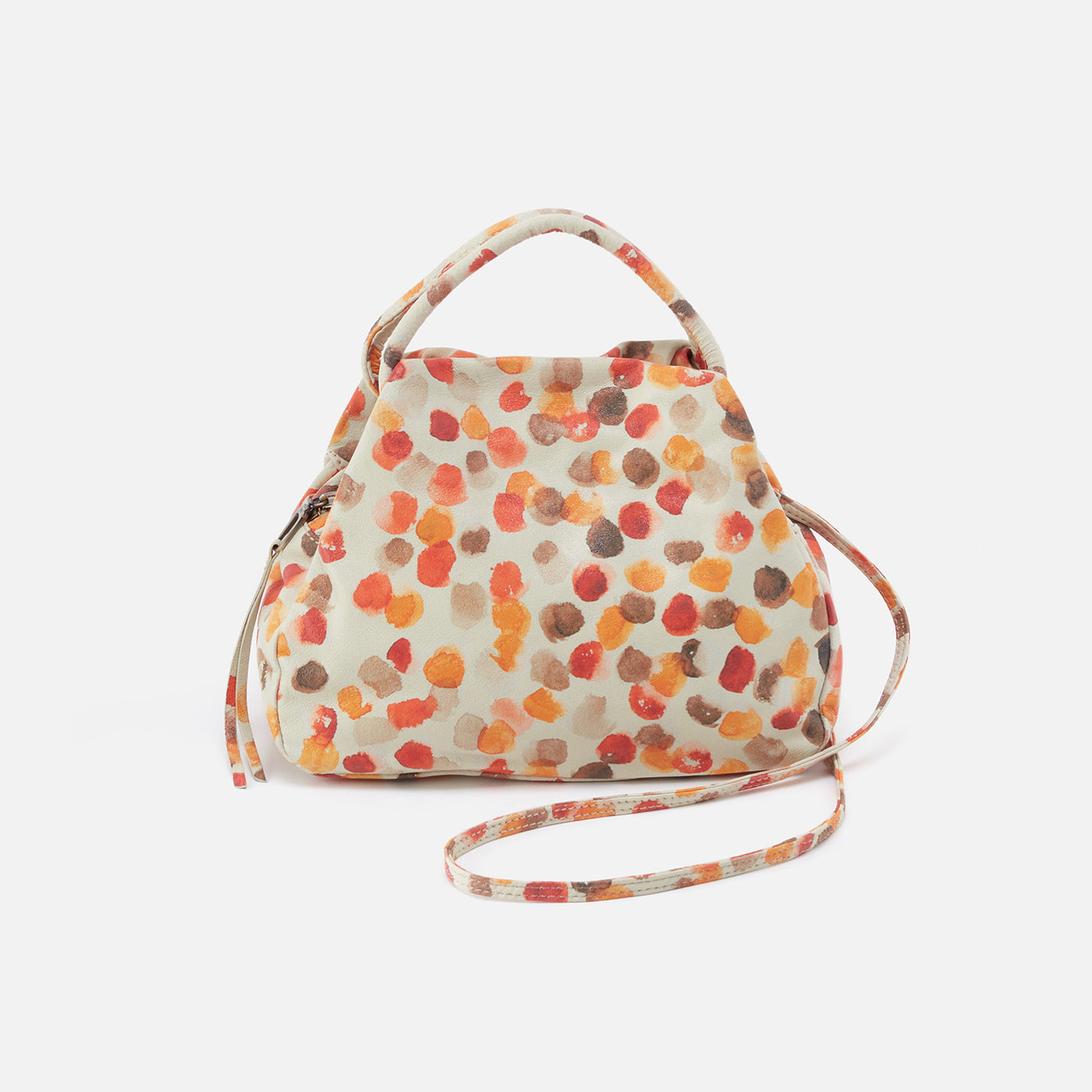 Darling Small Satchel in Printed Leather - Dots Print