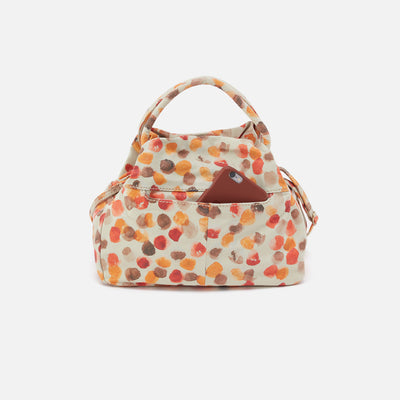 Darling Small Satchel in Printed Leather - Dots Print