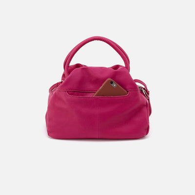 Darling Small Satchel in Soft Leather - Flamingo