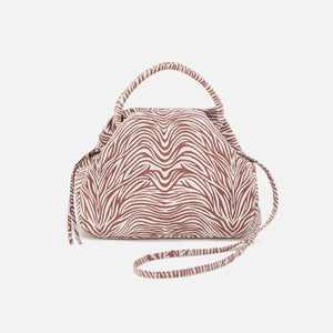 Darling Small Satchel in Printed Leather - Ginger Zebra