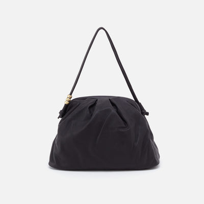 Adalyn Frame Shoulder Bag in Soft Leather - Black