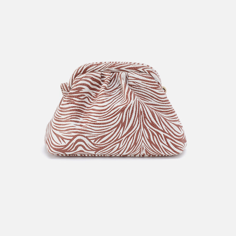 Adalyn Small Frame Crossbody in Printed Leather - Ginger Zebra