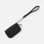 Grip Wristlet Strap In Pebbled Leather - Black
