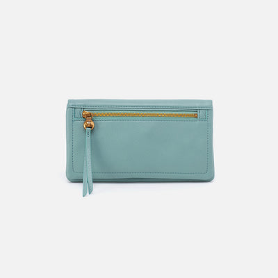 Lumen Continental Wallet in Pebbled Leather - Pale Green