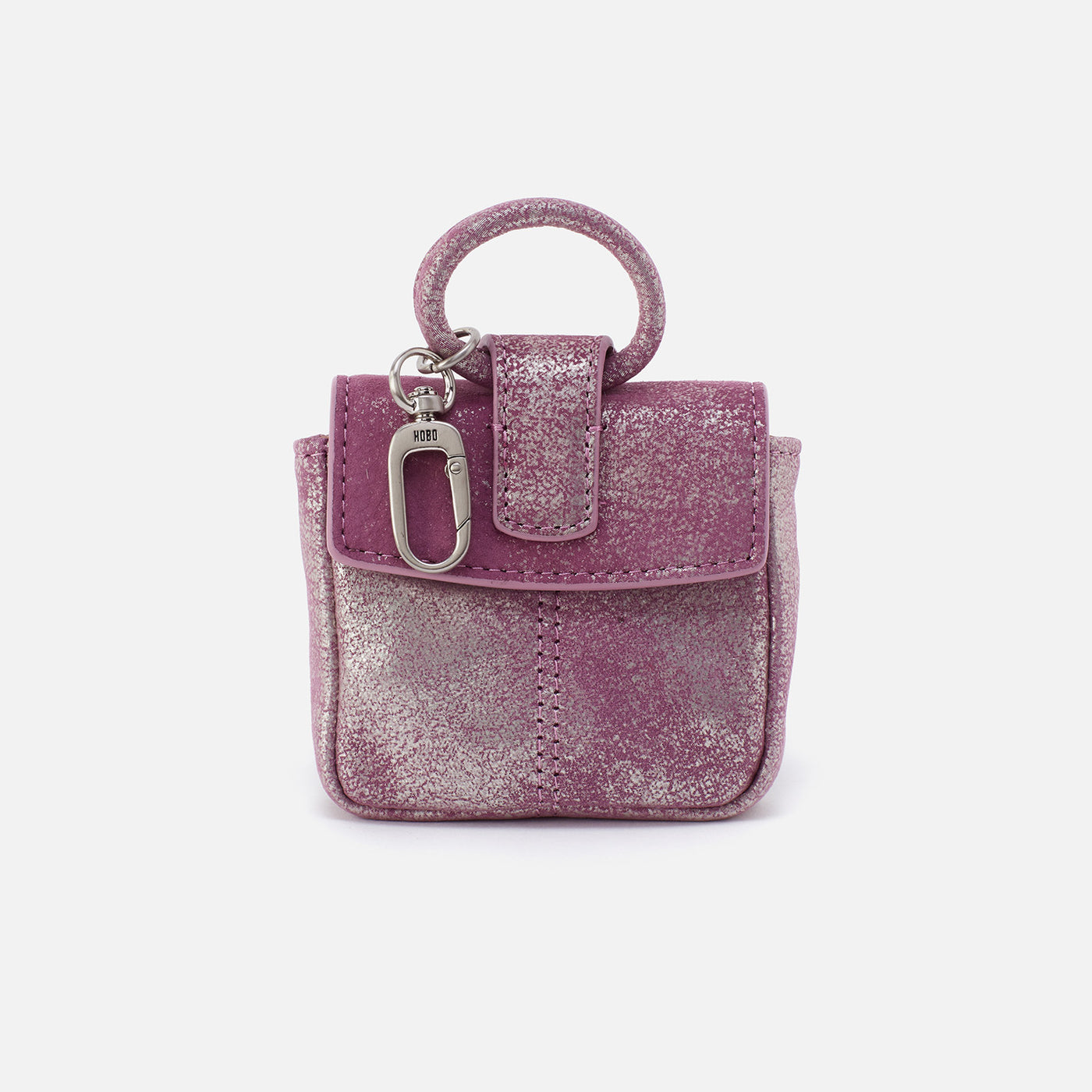 Sheila Bag Charm | Metallic - Violet Metallic Bag Charm | Violet Metallic | Leather | Hobo
